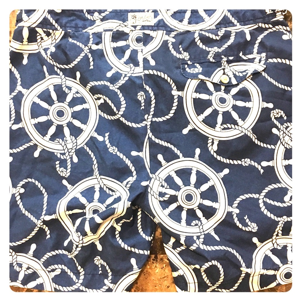 Vtg Polo Ralph Lauren Swim Trunks Mens sz 32 sail